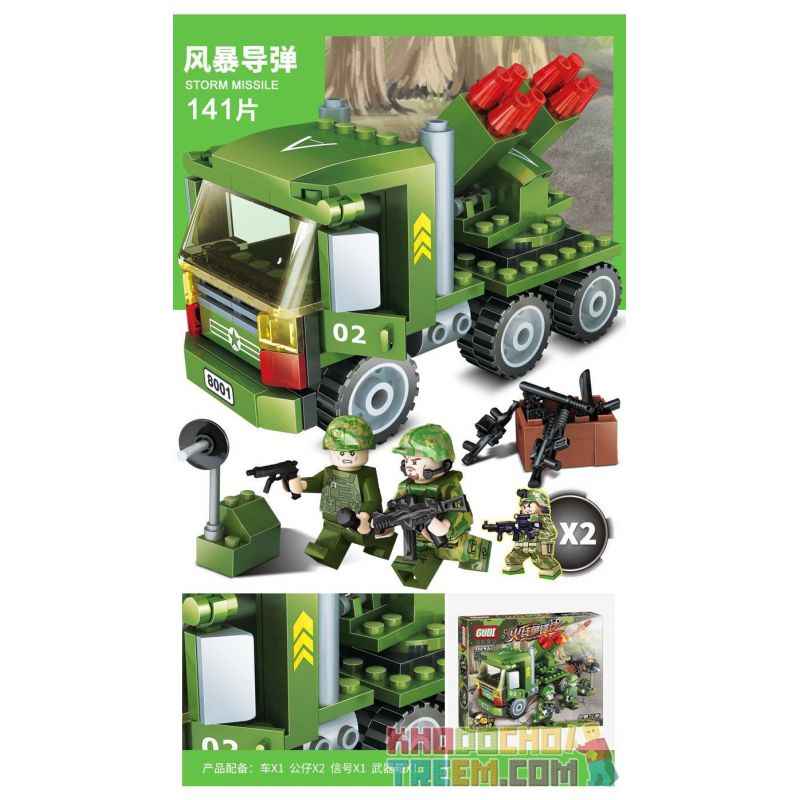 GUDI 8015 8016 8017 8018 non  PHƯƠNG TIỆN QUÂN SỰ bộ đồ chơi xếp lắp ráp ghép mô hình Military Army FIREWIRE Quân Sự Bộ Đội 565 khối