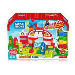  Mega Bloks Mega Bloks GCT50 Musical Farm Preschool Xếp hình Xếp Hình Trường Mầm Non Âm Nhạc 46 khối