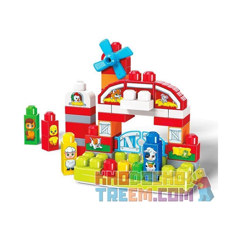  Mega Bloks Mega Bloks GCT50 Musical Farm Preschool Xếp hình Xếp Hình Trường Mầm Non Âm Nhạc 46 khối