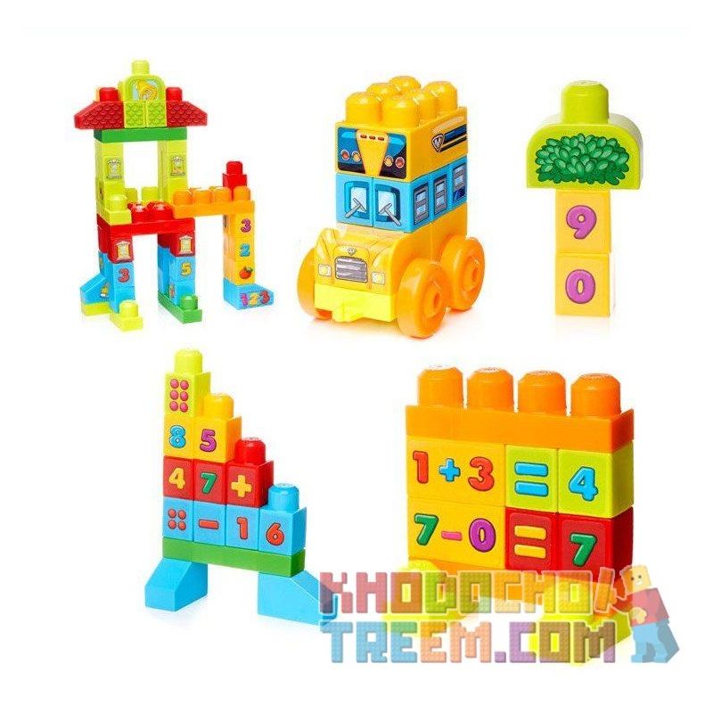  Mega Bloks Mega Bloks FMT40 Build Learn Math Building Set Xếp hình Xếp Hình Khối Xây Dựng Tìm Hiểu Toán Học 120 khối