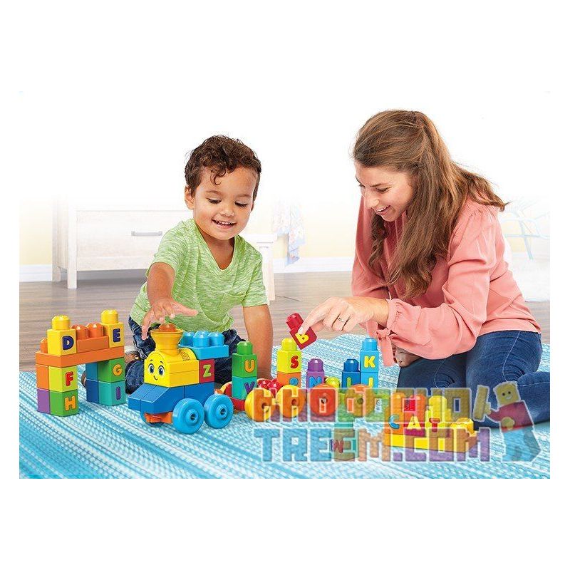  Mega Bloks Mega Bloks FWK22 The Alphabet Train, Multicolored Xếp hình Xếp Hình Tàu Hỏa Bảng Chữ Cái, Nhiều Màu 50 khối
