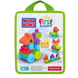  Mega Bloks Mega Bloks CNH10 First Builders Animal Adventures Xếp hình Xếp Hình Cuộc Phiêu Lưu Động Vật Đầu Tiên 20 khối