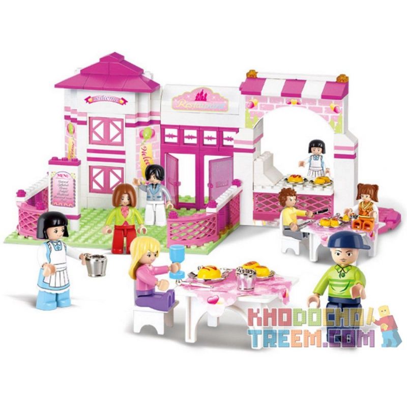 SLUBAN M38-B0150 B0150 0150 M38B0150 38-B0150 non  NHÀ HÀNG LÃNG MẠN bộ đồ chơi xếp lắp ráp ghép mô hình Girl's Dream Giấc Mơ Con Gái 306 khối