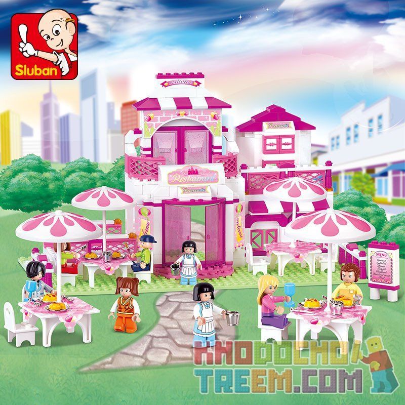 SLUBAN M38-B0150 B0150 0150 M38B0150 38-B0150 non  NHÀ HÀNG LÃNG MẠN bộ đồ chơi xếp lắp ráp ghép mô hình Girl's Dream Giấc Mơ Con Gái 306 khối