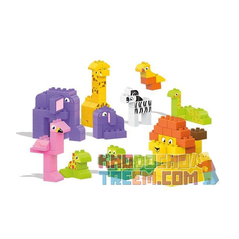  Mega Bloks Mega Bloks DWR76 My Safari  Building Blocks Building Kit Xếp hình Xếp Hình Bạn Bè Safari Của Tôi 130 khối