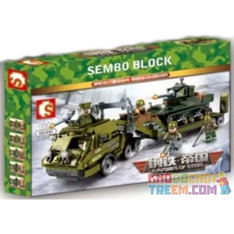 SEMBO 101391 non  XE TĂNG HẠNG NHẸ DRAGON NẶNG CỦA QUÂN ĐỘI MỸ bộ đồ chơi xếp lắp ráp ghép mô hình Empires Of Steel Đế Chế Thép 915 khối