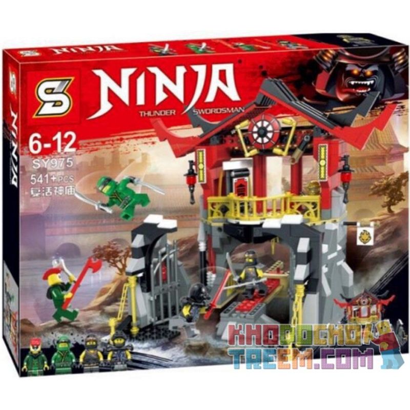 SHENG YUAN SY SY975 non Lego ĐỀN THỜ PHỤC SINH CỦA QUỶ bộ đồ chơi xếp lắp ráp ghép mô hình The Lego Ninjago Movie NINJA THUNDER SWORDSMAN Ninja Lốc Xoáy 541 khối