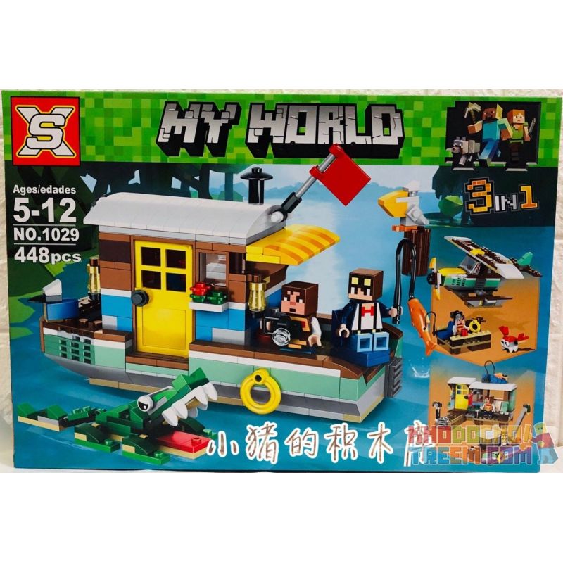 NOT Lego CREATOR 31093 Riverside Houseboat, CAYI 5507 Decool 3142 Jisi 3142 SX 1029 XINH 5507 Xếp hình 三合一:河畔船屋 396 khối NOT Lego CREATOR 31093 Riverside Houseboat, CAYI 5507 Decool 3142 Jisi 3142 SX 1029 XINH 5507 Xếp hình 三合一:河畔船屋 396 khối