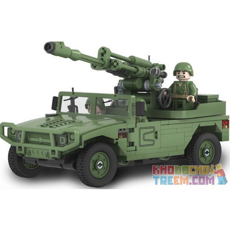 Winner 8005 Xếp hình kiểu Lego TANK BATTLE TankBattle Land War Self-speed Shot Súng Cối Tự Hành 305 khối