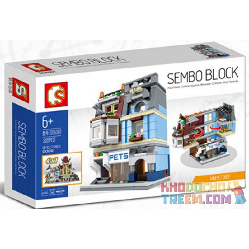 SEMBO WEKKI VIGGI SD6301 6301 non  CỬA HÀNG THÚ CƯNG bộ đồ chơi xếp lắp ráp ghép mô hình Modular Buildings SEMBO BLOCK Mô Hình Nhà Cửa 305 khối SEMBO WEKKI VIGGI SD6301 6301 non  CỬA HÀNG THÚ CƯNG bộ đồ chơi xếp lắp ráp ghép mô hình Modular Buildings SEMBO BLOCK Mô Hình Nhà Cửa 305 khối