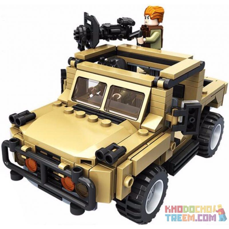 PanlosBrick 635008 Panlos Brick 635008 Xếp hình kiểu Lego GUN STRIKE GunStrike Counter-terrorism Armed Pickup Truck Xe Bán Tải C