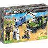 GUDI 8034 non  XE CẦN CẨU CÓ SÚNG MÁY bộ đồ chơi xếp lắp ráp ghép mô hình Tiger Hunt TIGER HUNT INTERCEPT WAR Chiến Dịch Săn Cọp 304 khối