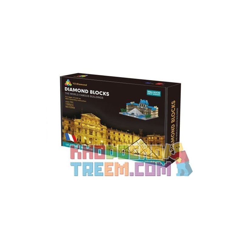 YZ DIAMOND 054 Xếp hình kiểu Nanoblock ARCHITECTURE French Louvre Museum Bảo Tàng Louvre Pháp 1382 khối điều khiển từ xa bằng điện thoại YZ DIAMOND 054 Xếp hình kiểu Nanoblock ARCHITECTURE French Louvre Museum Bảo Tàng Louvre Pháp 1382 khối điều khiển từ xa bằng điện thoại