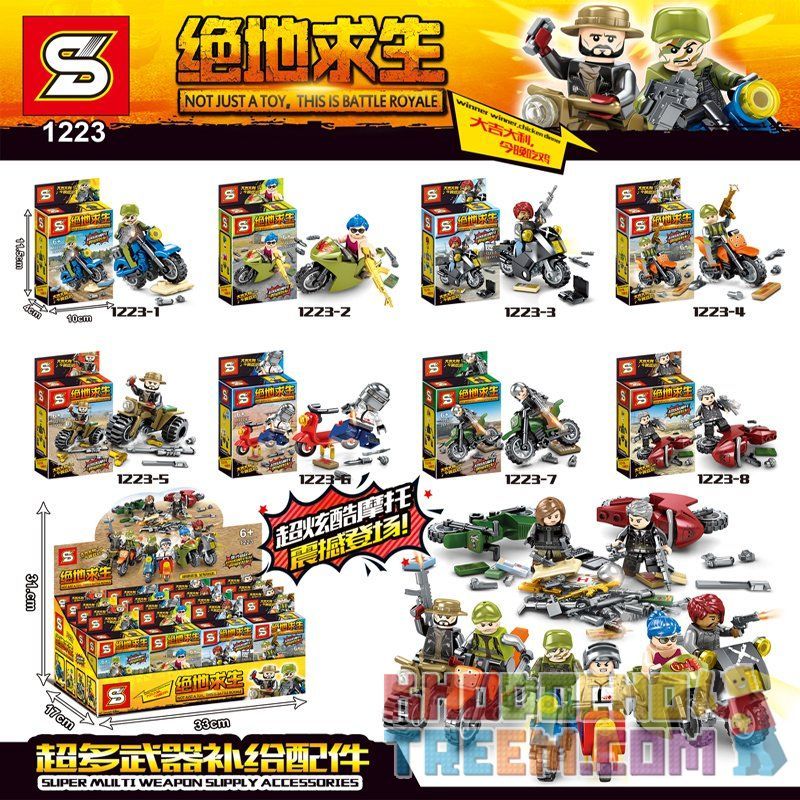 SHENG YUAN SY 1223 1223-1 1223-2 1223-3 1223-4 1223-5 1223-6 1223-7 1223-8 Xếp hình kiểu Lego COLLECTABLE MINIFIGURES Jedi Survival 8 Models Of Motorcycle People 8 Tay Súng Lái Mô Tô gồm 8 hộp nhỏ SHENG YUAN SY 1223 1223-1 1223-2 1223-3 1223-4 1223-5 1223-6 1223-7 1223-8 Xếp hình kiểu Lego COLLECTABLE MINIFIGURES Jedi Survival 8 Models Of Motorcycle People 8 Tay Súng Lái Mô Tô gồm 8 hộp nhỏ