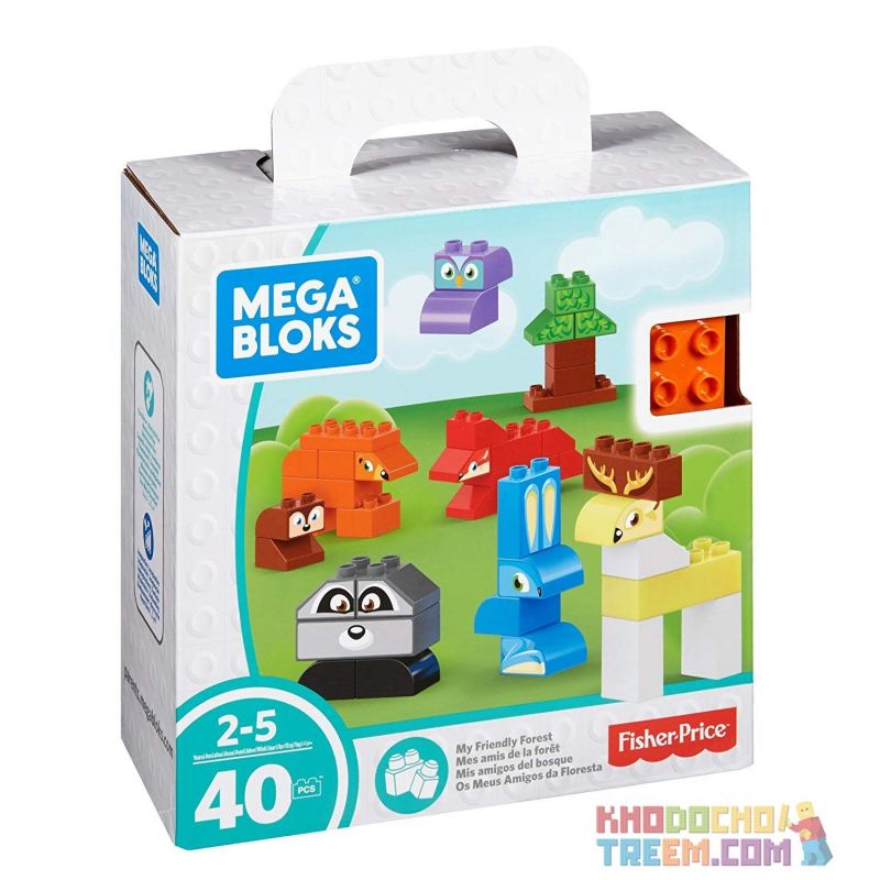  Mega Bloks Mega Bloks DWR74 My Friendly Forest Building Set Xếp hình Xếp Hình Khu Rừng Thân Thiện 40 khối