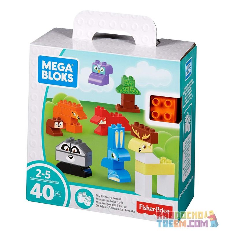  Mega Bloks Mega Bloks DWR74 My Friendly Forest Building Set Xếp hình Xếp Hình Khu Rừng Thân Thiện 40 khối