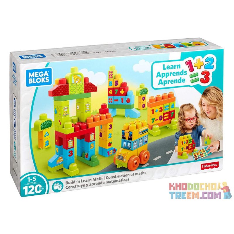  Mega Bloks Mega Bloks FMT40 Build Learn Math Building Set Xếp hình Xếp Hình Khối Xây Dựng Tìm Hiểu Toán Học 120 khối