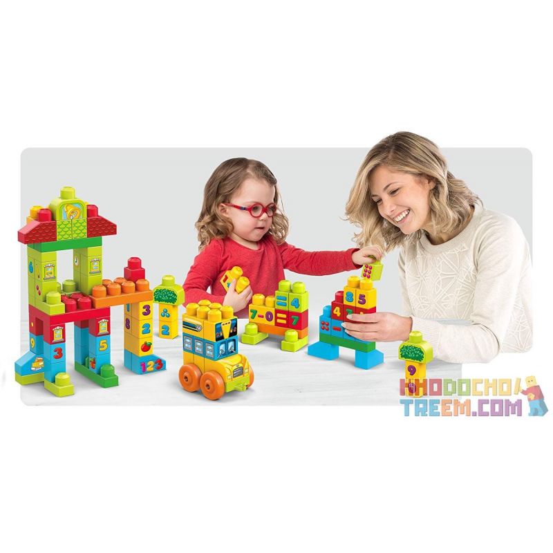  Mega Bloks Mega Bloks FMT40 Build Learn Math Building Set Xếp hình Xếp Hình Khối Xây Dựng Tìm Hiểu Toán Học 120 khối