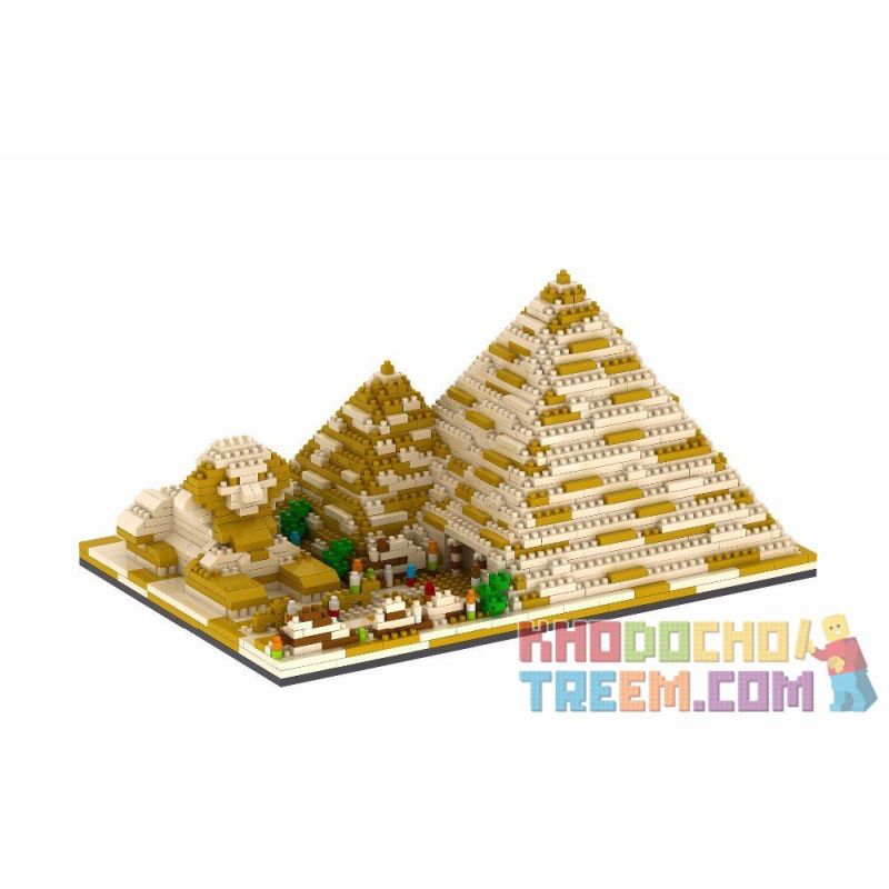 YZ DIAMOND 059 Xếp hình kiểu Nanoblock ARCHITECTURE The Pyramid Egype Kim Tự Tháp Ai Cập 1456 khối