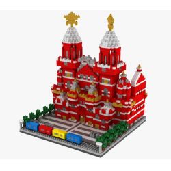 YZ DIAMOND 067 Xếp hình kiểu Nanoblock ARCHITECTURE Vasily Cathedral Nhà Thờ Vasily 2384 khối
