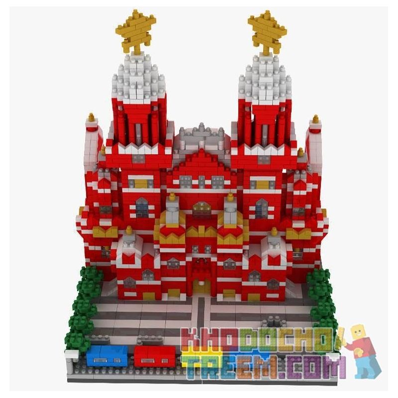 YZ DIAMOND 067 Xếp hình kiểu Nanoblock ARCHITECTURE Vasily Cathedral Nhà Thờ Vasily 2384 khối