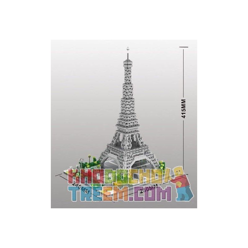 LEZI LZ8002 8002 YZ DIAMOND 069 Xếp hình kiểu Lego ARCHITECTURE Eiffel Tower Tháp Eiffel 3369 khối