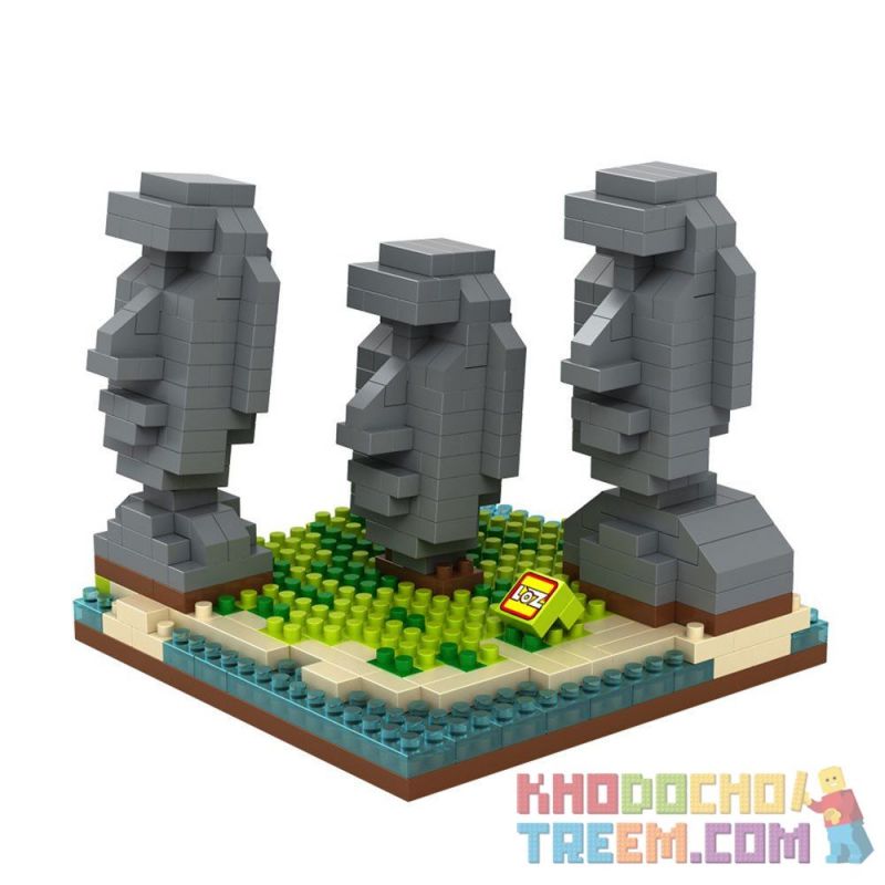 LOZ 9378 Xếp hình kiểu Nanoblock ARCHITECTURE Easter Island Statue Tượng Đảo Phục Sinh 440 khối