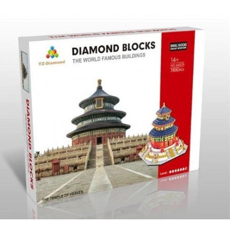 YZ DIAMOND 66525 Xếp hình kiểu Nanoblock ARCHITECTURE The Temple Of Heaven Ngôi đền Của Thiên đường 7880 khối