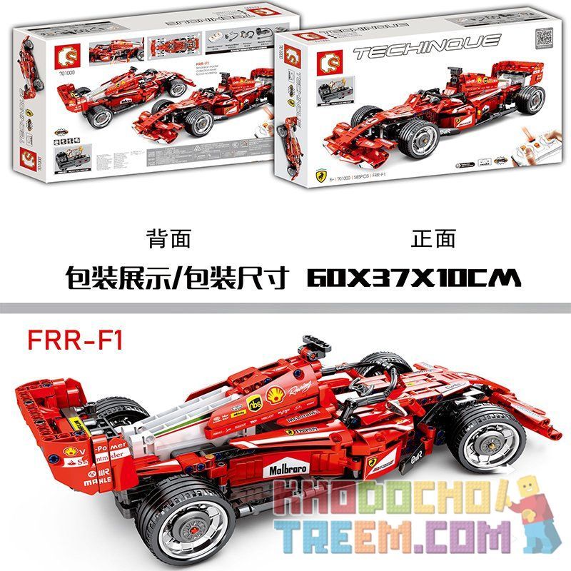 SEMBO 701000 non  XE ĐUA CÔNG THỨC 1 bộ đồ chơi xếp lắp ráp ghép mô hình  Kỹ Thuật Công Nghệ Cao Mô Hình Phương Tiện 585 khối