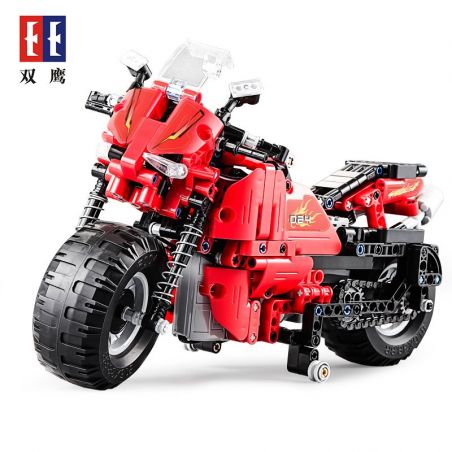 DOUBLEE CADA C51024 51024 non  XE MÔ TÔ ĐUA ĐỎ bộ đồ chơi xếp lắp ráp ghép mô hình  DETECH Kỹ Thuật Công Nghệ Cao Mô Hình Phương Tiện 484 khối