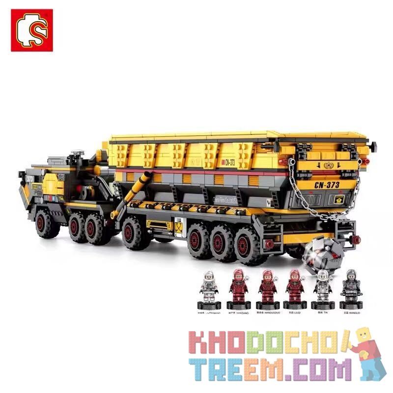 SEMBO 107008 non  XE TẢI KHAI THÁC QUẶNG bộ đồ chơi xếp lắp ráp ghép mô hình The Wandering Earth CARGOTRUCK-IRON ORETRUCK Lưu Lạc Địa Cầu 1535 khối