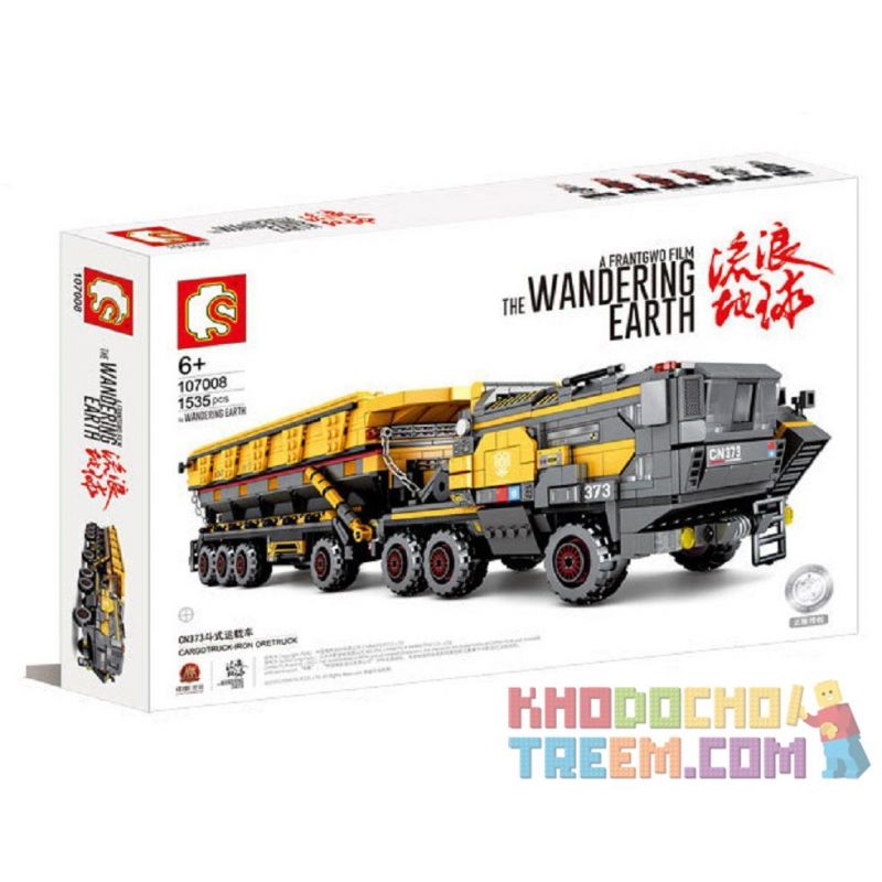 SEMBO 107008 Xếp hình kiểu Lego THE WANDERING EARTH Cargotruck-Iron OreTruck CN373 Bucket Carrier Large Xe Tải Khai Thác Quặng 1535 khối SEMBO 107008 Xếp hình kiểu Lego THE WANDERING EARTH Cargotruck-Iron OreTruck CN373 Bucket Carrier Large Xe Tải Khai Thác Quặng 1535 khối