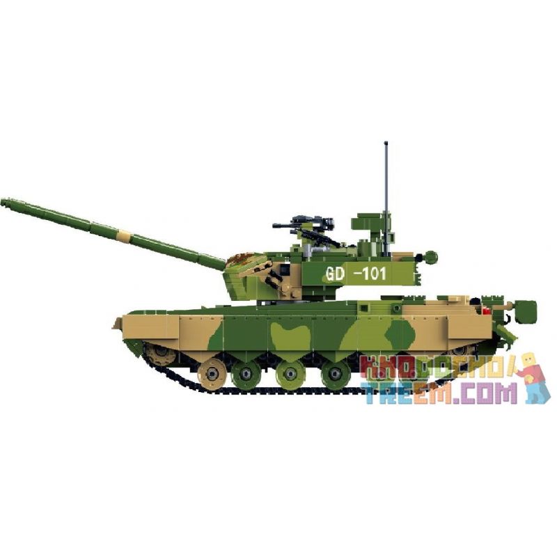 GUDI 6103 non  XE TĂNG CHIẾN ĐẤU 99A tỷ lệ 1:28 bộ đồ chơi xếp lắp ráp ghép mô hình Creator ZTZ-99A MBT Sáng Tạo 1283 khối