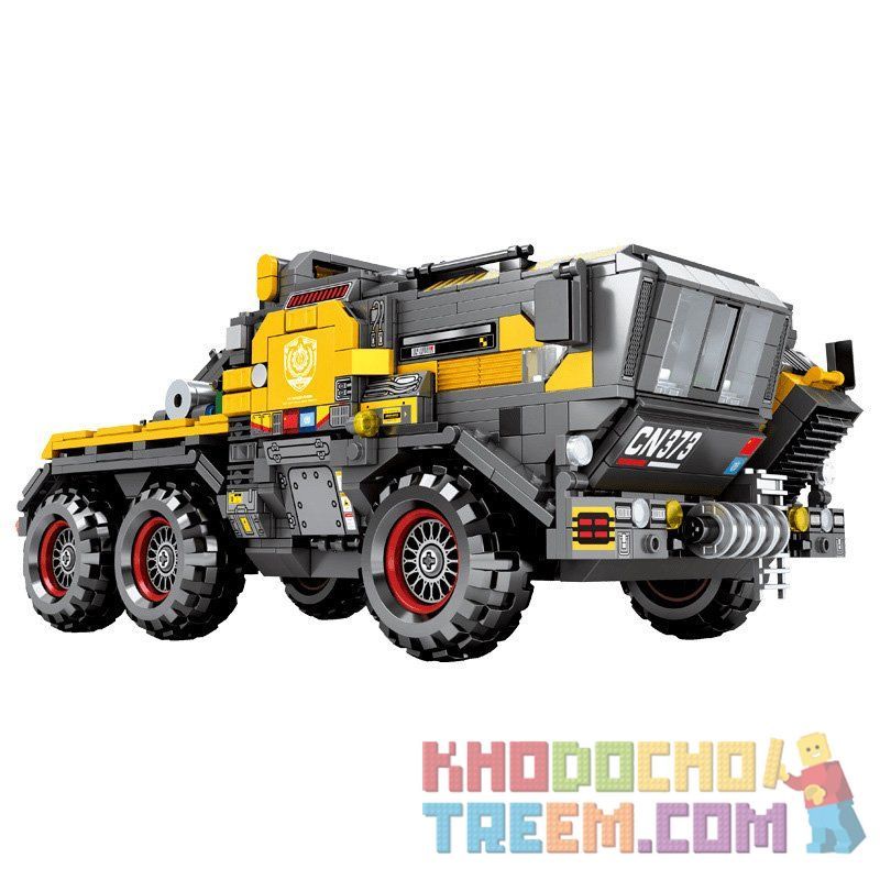 SEMBO 107006 non  XE VẬN CHUYỂN BỌC THÉP bộ đồ chơi xếp lắp ráp ghép mô hình The Wandering Earth CARGOTRUCK-IRON Lưu Lạc Địa Cầu 1445 khối