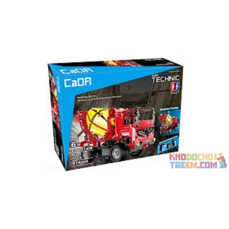 DOUBLEE CADA C51014 51014 non  XE TRỘN BÊ TÔNG bộ đồ chơi xếp lắp ráp ghép mô hình  MIXER TRUCK Kỹ Thuật Công Nghệ Cao Mô Hình Phương Tiện 814 khối
