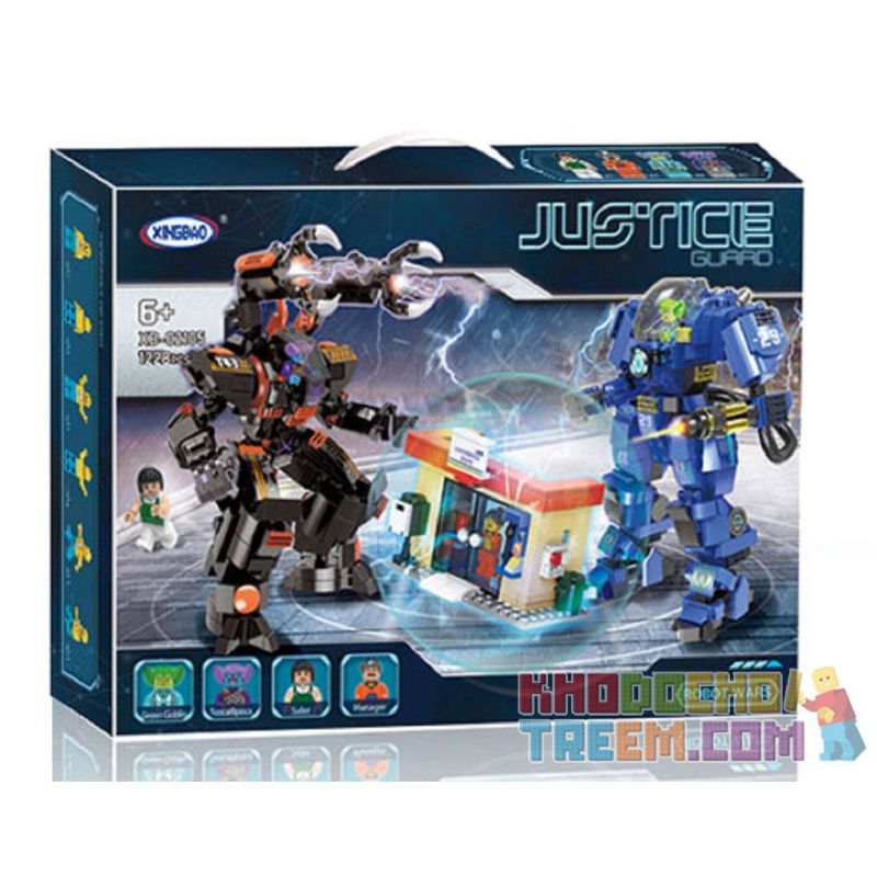 XINGBAO XB-02105 02105 XB02105 non Lego MÔ HÌNH CHIẾN ĐẤU ANH HÙNG MECH bộ đồ chơi xếp lắp ráp ghép mô hình Justice Guard Cảnh Sát Bảo Vệ Hòa Bình 1228 khối