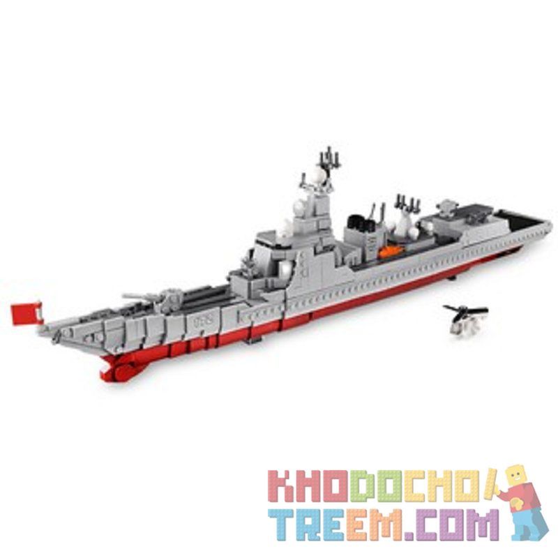 XINGBAO XB-06028 06028 XB06028 Xếp hình kiểu Lego MILITARY ARMY Type 052D Derstroyer Chinese Navy Guided Missile Destroyer Tàu Chiến Phóng Tên Lửa Của Hải Quân Trung Quốc 1359 khối