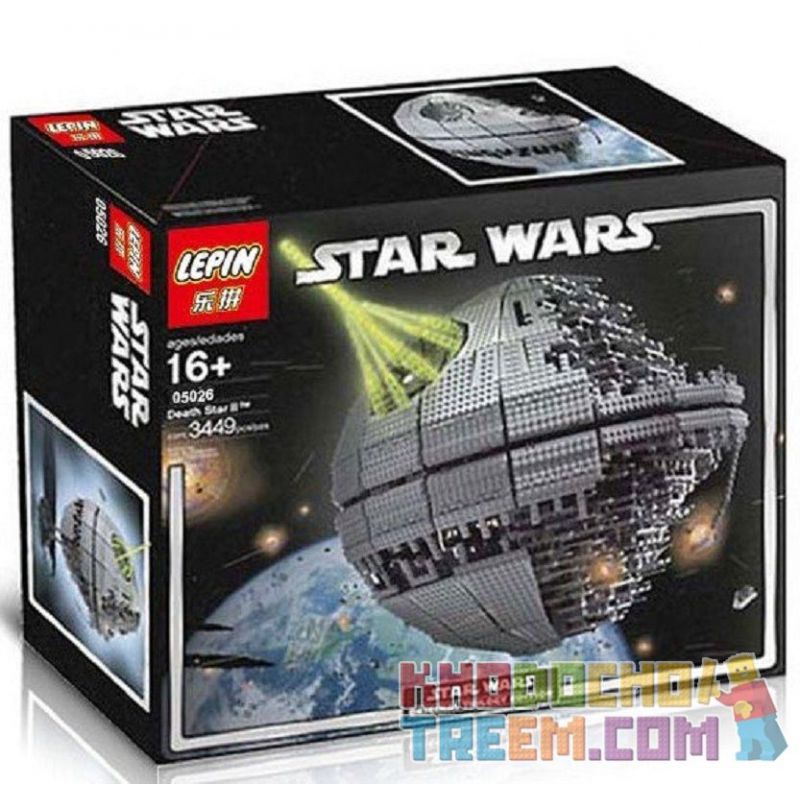 NOT Lego DEATH STAR II 10143 88828 DK 5002 LEPIN 05026 xếp lắp ráp ghép mô hình NGÔI SAO CHẾT II Star Wars Chiến Tranh Giữa Các Vì Sao 3449 khối
