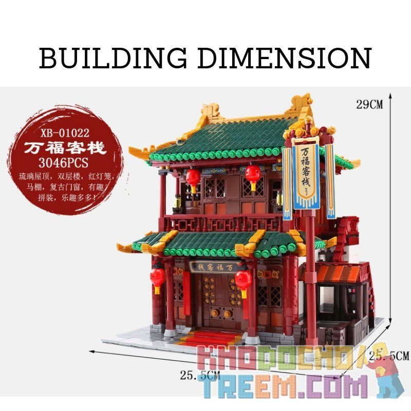 XINGBAO XB-01022 01022 XB01022 non  LỮ QUÁN TRUNG HOA bộ đồ chơi xếp lắp ráp ghép mô hình Chinatown ROADHOUSE Khu Phố Tàu 3046 khối XINGBAO XB-01022 01022 XB01022 non  LỮ QUÁN TRUNG HOA bộ đồ chơi xếp lắp ráp ghép mô hình Chinatown ROADHOUSE Khu Phố Tàu 3046 khối