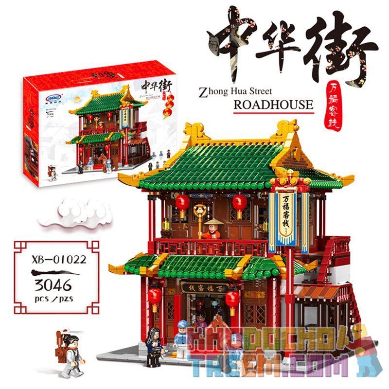 XINGBAO XB-01022 01022 XB01022 non  LỮ QUÁN TRUNG HOA bộ đồ chơi xếp lắp ráp ghép mô hình Chinatown ROADHOUSE Khu Phố Tàu 3046 khối XINGBAO XB-01022 01022 XB01022 non  LỮ QUÁN TRUNG HOA bộ đồ chơi xếp lắp ráp ghép mô hình Chinatown ROADHOUSE Khu Phố Tàu 3046 khối