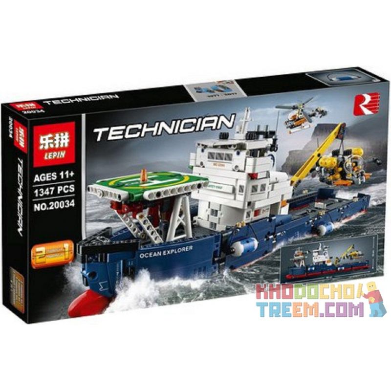 NOT Lego OCEAN EXPLORER 42064 JISI 3370 LEPIN 20034 xếp lắp ráp ghép mô hình TÀU THÁM HIỂM ĐẠI DƯƠNG NHÀ Technic Kỹ Thuật Công Nghệ Cao Mô Hình Phương Tiện 1327 khối