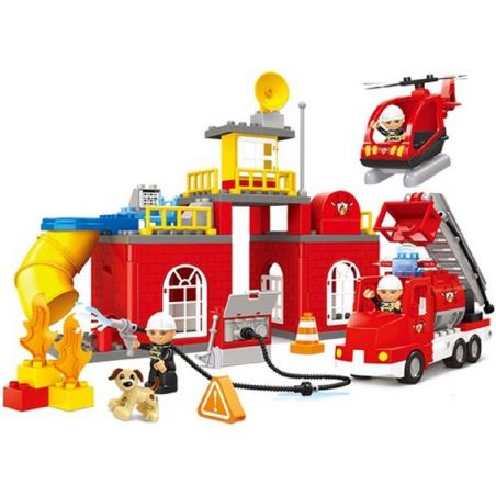 JUN DA LONG TOYS JDLT 5156A Xếp hình kiểu    Fire-Fighter Pioneers I Đội Cứu Hỏa Tiên Phong I 85 khối