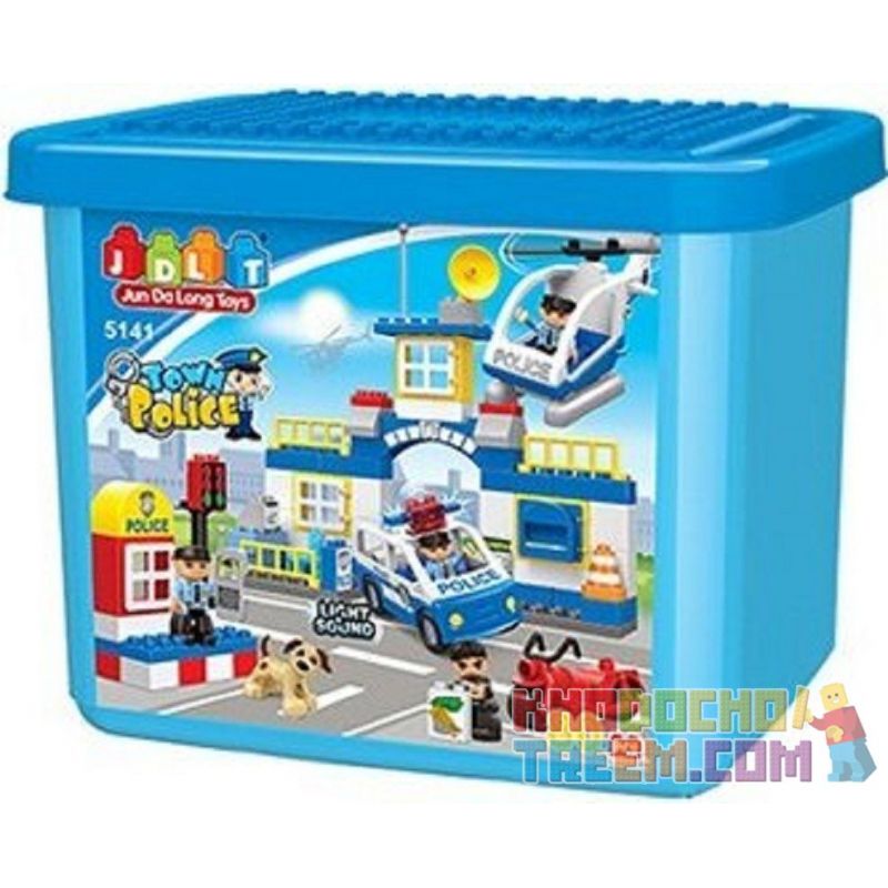 JUN DA LONG TOYS JDLT 5141A Xếp hình kiểu Lego Duplo DUPLO Polices Arresting Robber Đội Bắt Cướp 80 khối JUN DA LONG TOYS JDLT 5141A Xếp hình kiểu Lego Duplo DUPLO Polices Arresting Robber Đội Bắt Cướp 80 khối