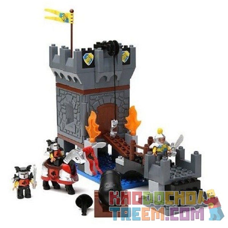 NOT LEGO Duplo 4776 Dragon Tower, Hystoys HongYuanSheng Aoleduotoys HG-1310 Xếp hình Tháp canh bảo vệ 75 khối NOT LEGO Duplo 4776 Dragon Tower, Hystoys HongYuanSheng Aoleduotoys HG-1310 Xếp hình Tháp canh bảo vệ 75 khối