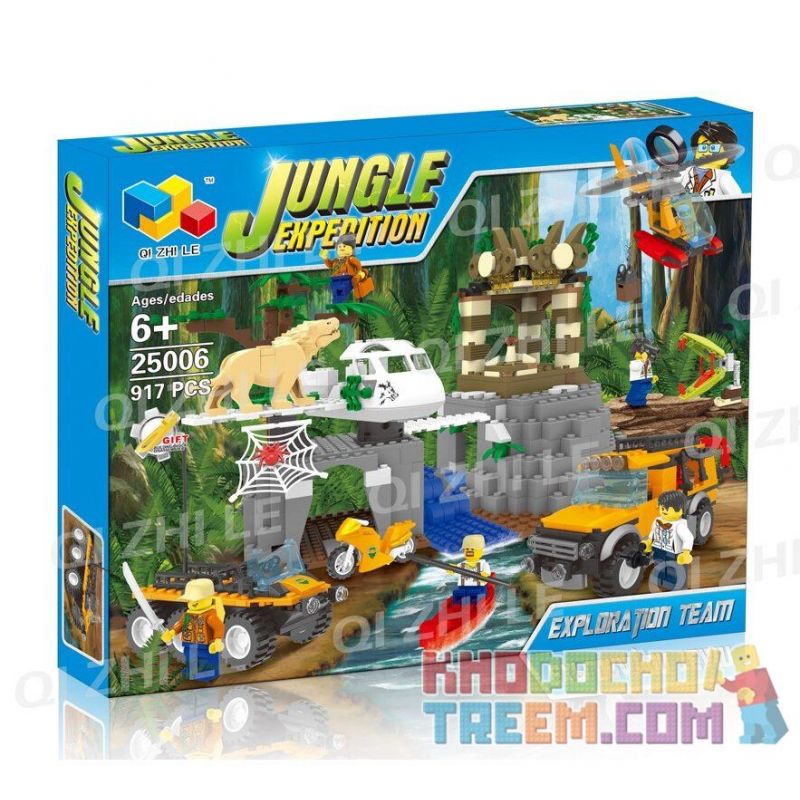 QIZHILE 25006 Xếp hình kiểu  CITY Jungle Expedition Castle In The Forest Khám Phá Rừng Nhiệt đới Lâu đài Trong Rừng 917 khối