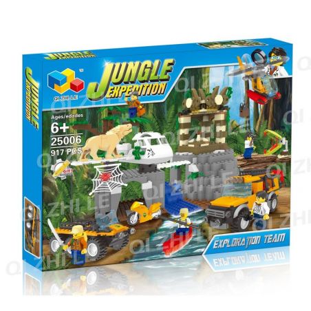 QIZHILE 25006 Xếp hình kiểu  CITY Jungle Expedition Castle In The Forest Khám Phá Rừng Nhiệt đới Lâu đài Trong Rừng 917 khối