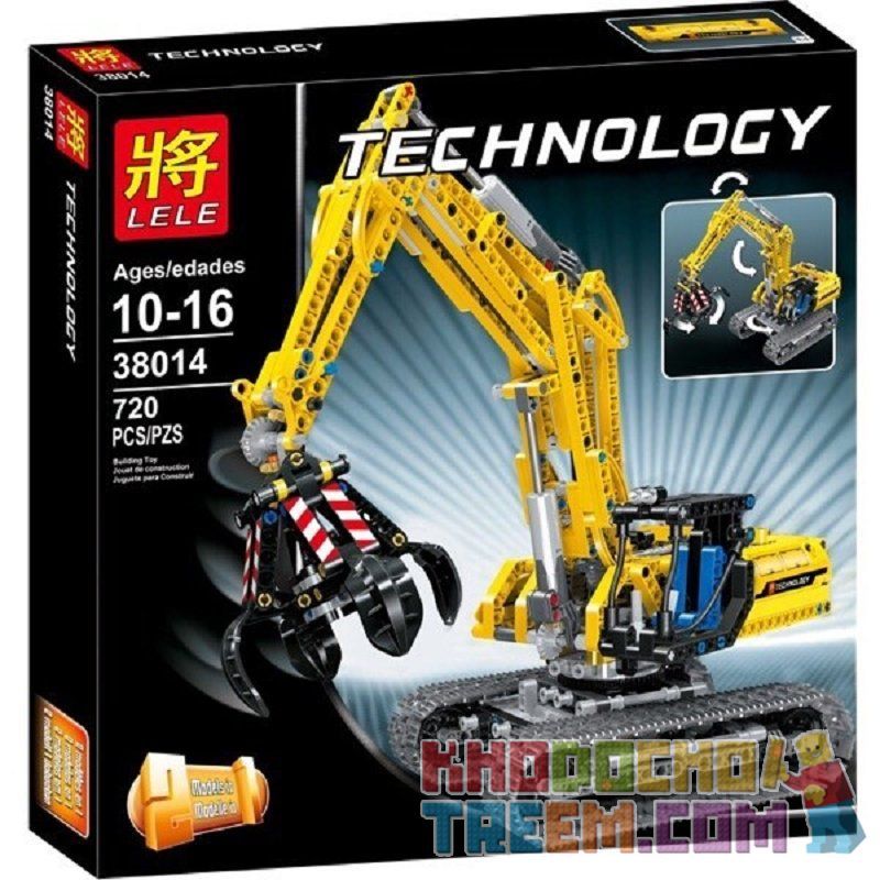 NOT Lego EXCAVATOR 42006 LELE 38014 S7801 7801 xếp lắp ráp ghép mô hình MÁY XÚC ỦI Technic Kỹ Thuật Công Nghệ Cao Mô Hình Phương Tiện 720 khối