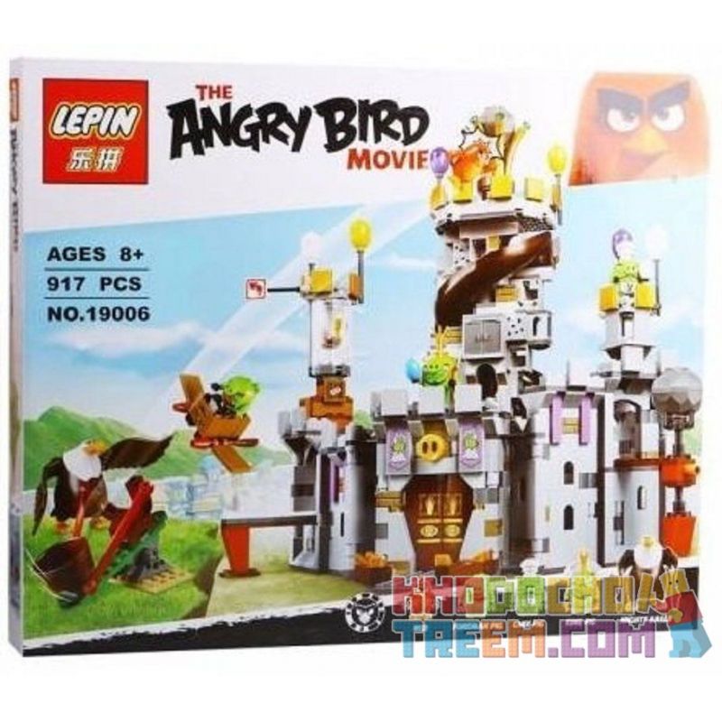 NOT Lego The Angry Birds Movie 75826 King Pig's Castle Angry Birds King Pig  Castle , Bela 10510 Lari 10510 LEPIN 19006 Xếp hình Cuộc Chiến Tại Pháo Đài  Vua Trộm giá sốc rẻ nhất