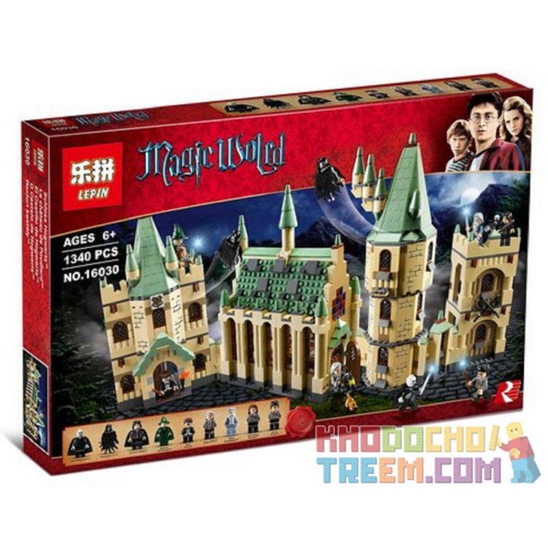 NOT Lego HOGWARTS CASTLE 4842 LEPIN 16030 xếp lắp ráp ghép mô hình LÂU ĐÀI PHÙ THỦY HOGWARTS Harry Potter Chú Bé Phù Thủy 1290 khối