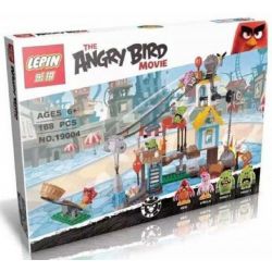 Bela 10508 Lari 10508 LEPIN 19004 Xếp hình kiểu Lego THE ANGRY BIRDS MOVIE Pig City Teardown Angry Bird Pig City Destroy Tấn Công Thành Phố Trộm Cắp 386 khối